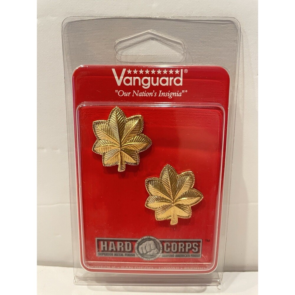 Vanguard Hard Corps USN US Army Major Coat Pins 22k Plated Gold New